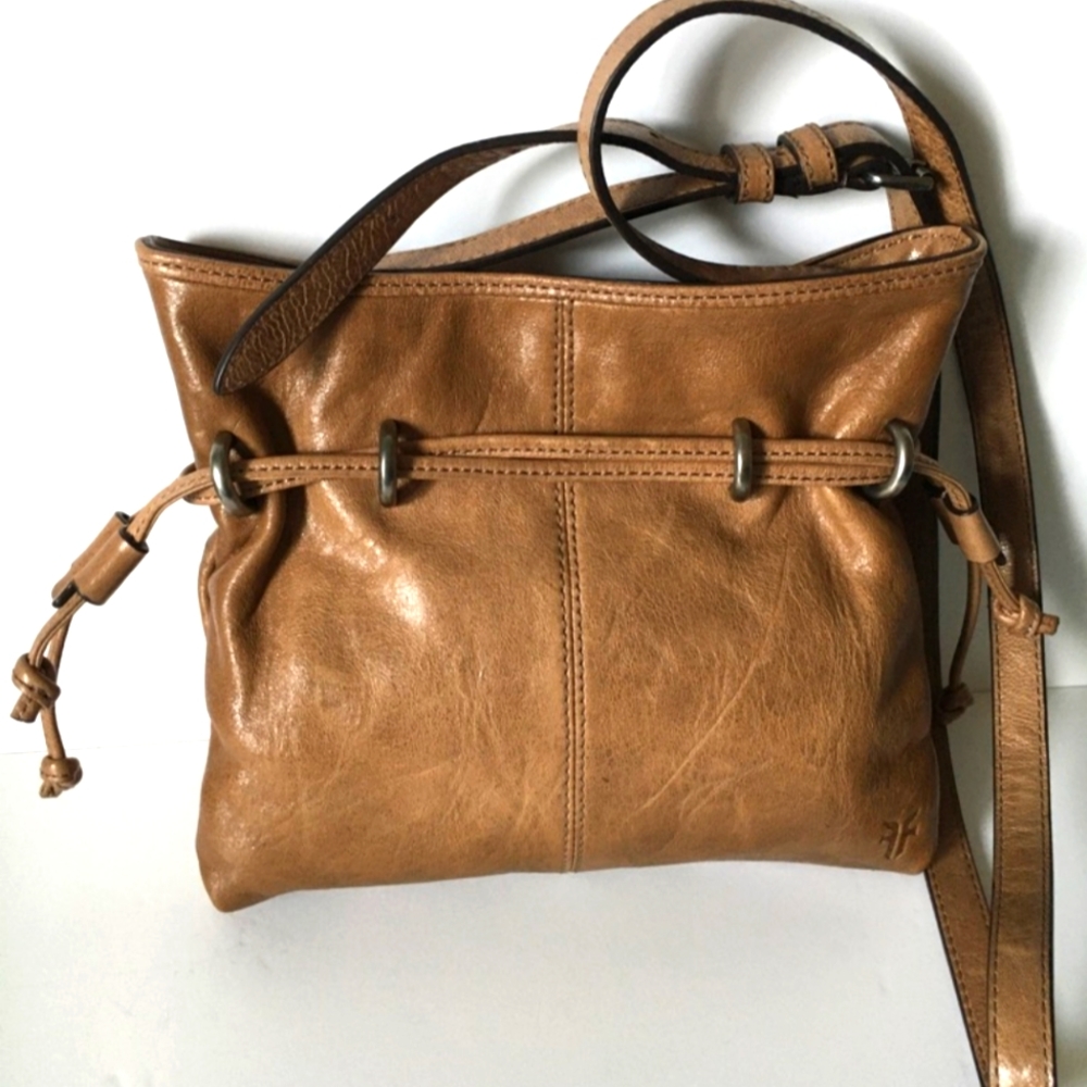 FRYE MINI SACHA LAMBSKIN LEATHER CROSSBODY